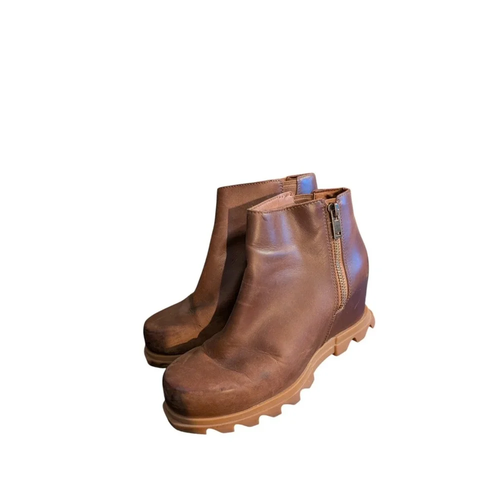 SOREL Joan Of Arctic Wedge II Chelsea Boot  -‎ Hazelnut Brown Women SZ 8.5